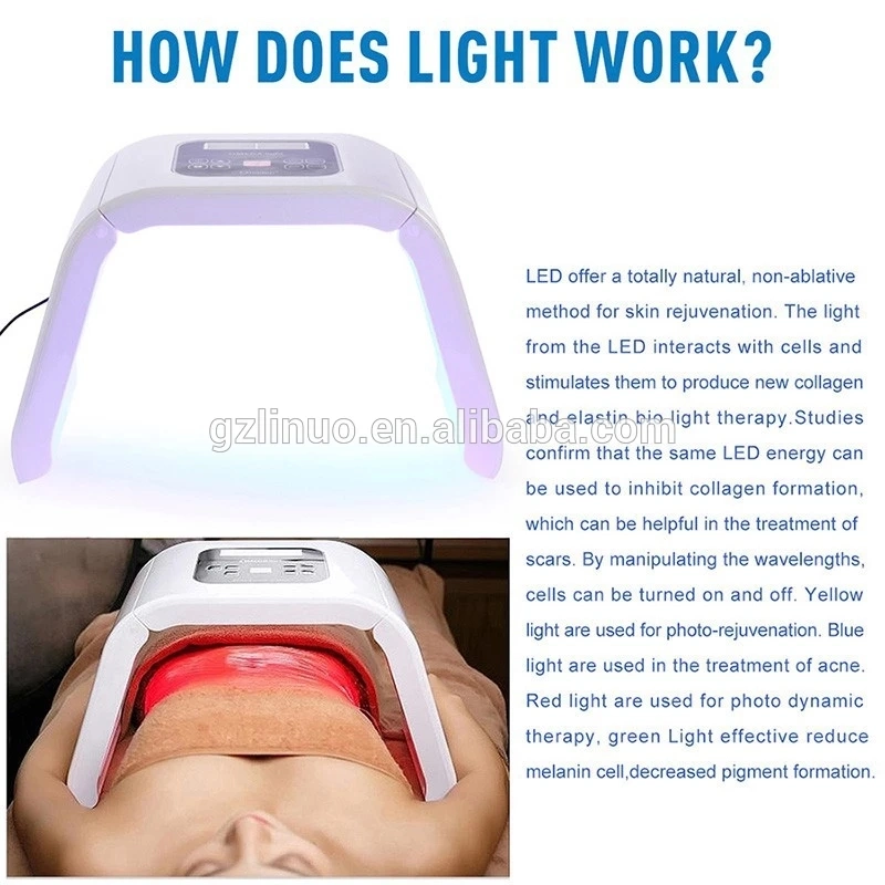 4 Colors LED Facial Therapy Machine Skin Care Beauty Equipment