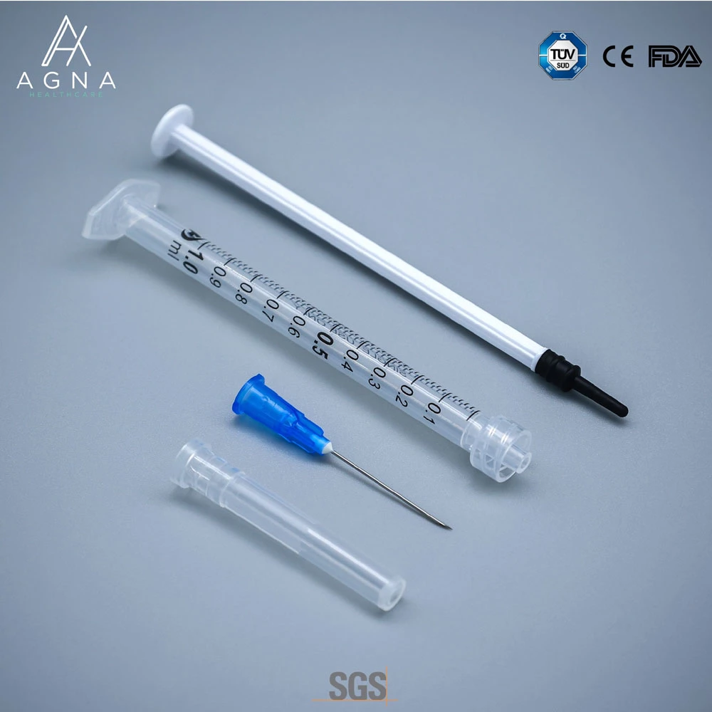 Medical Instruments Disposable Syringe with Needle Luer Lock 1 Ml for Vaccine Low Dead Space Top Price in Market CE/ISO13485/FDA China