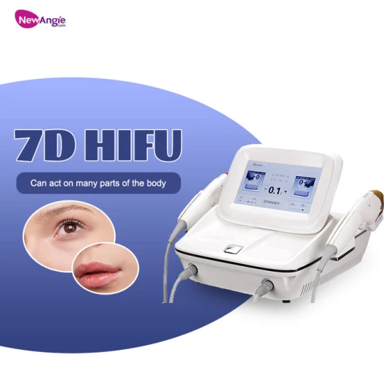 Portable Duel Handle Beauty 20000 Shots 7 Cartridges 1 Lines Body Slimming Skin Tightening Facial Anti-Wrinkle Machine 7D Hifu
