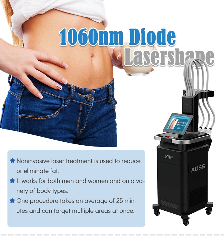 Newest 1060nm Diode Lasershape Beauty Machine Body Weight Loss Equipment Fat Reduction